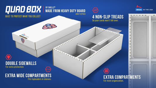 Quad Box Box Toploader w/ Non-Slip Treads
