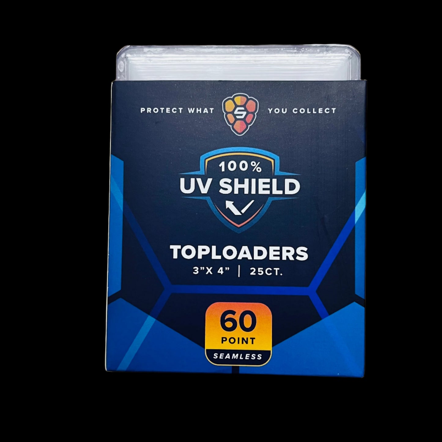 3"x4" Toploader 60PT - UV Shield Standard Blue Hint Seamless Frame